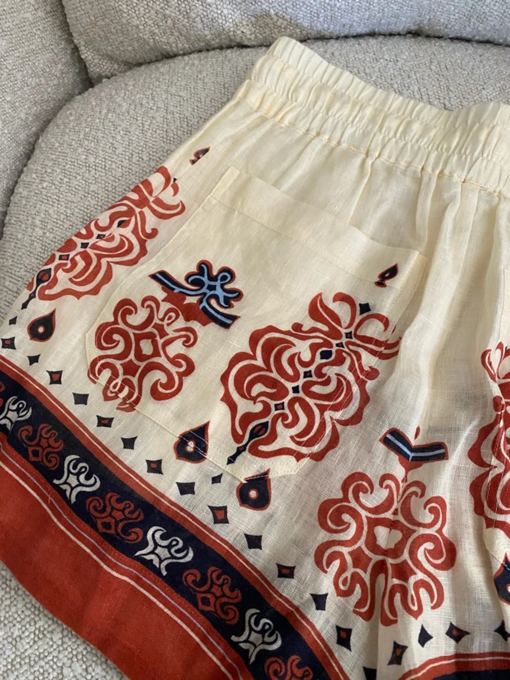 A.L.C. | Emmett Linen Coverup Shorts in Cream Multi
